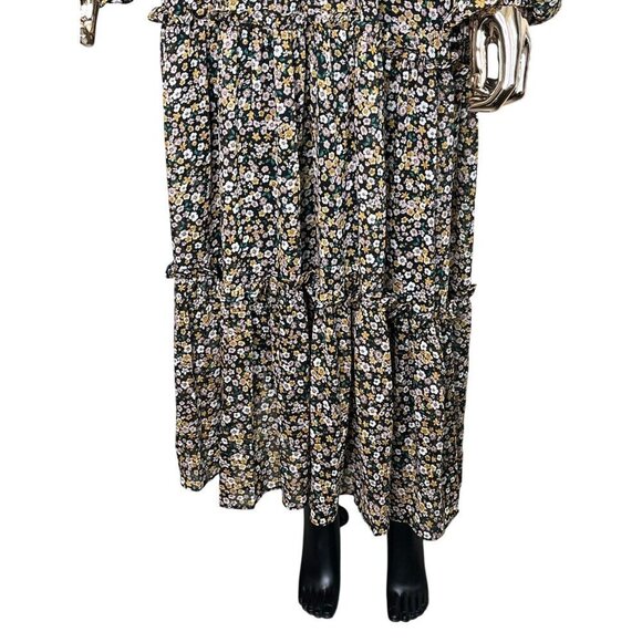 NWT Hem & Thread Floral Tiered Long-Sleeve Boho Maxi Dress – Size Large - Picture 8 of 12
